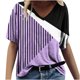 thumbnail image 2 of Fiudx Ofertas Flash Del Día Solo En Línea Camisetas Holgadas de Manga Corta con Cuello En V Informales con Estampado de Moda para Mujer, 2 of 4