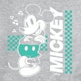 thumbnail image 3 of Disney - Mickey & Friends - Mickey Mouse - Checkered Retro Design - Men's Crew Neck Fleece Pullover, 3 of 5