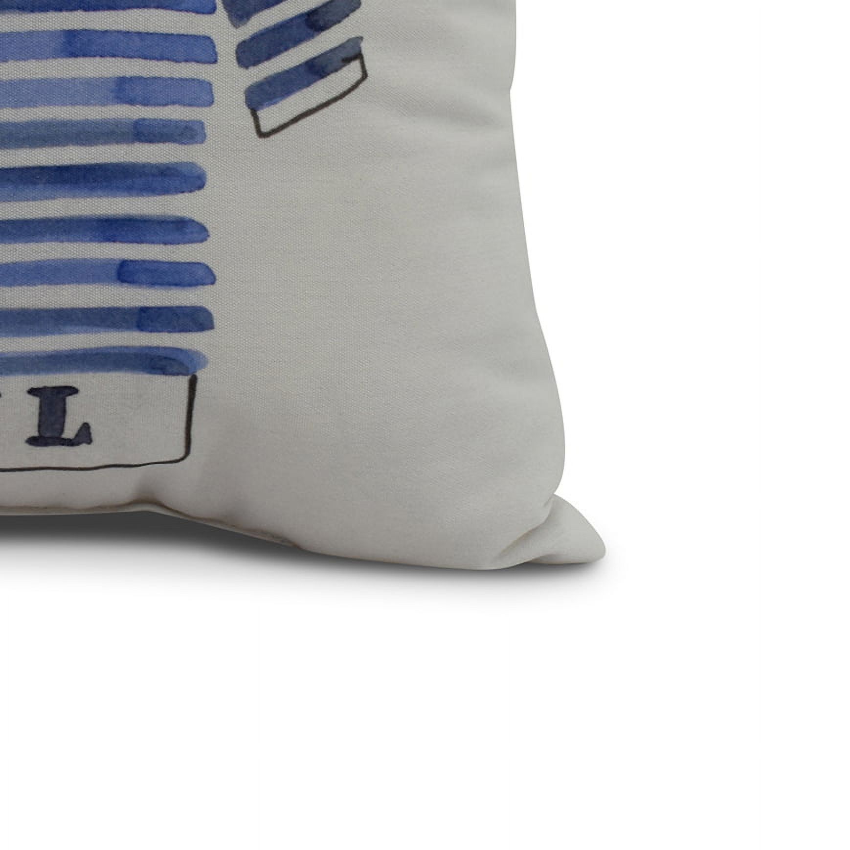 Simply Daisy, 26 x 26 inch, Captain Shirt , Geometric Print Pillow, Ivory