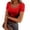 AD04-Red, variant on Lumtrix Women Short Sleeve Tops Scoop Neck Ribbed Knit Slim Fitted Basic Tee Shirt Casual Spring Summer Clothes 2026 Black M
