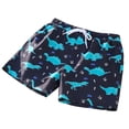 thumbnail image 4 of Men's Shorts Drawstring Elastic Waistband Printed Swim Shorts, 4 of 4