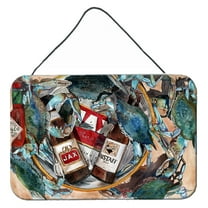 Carolines Treasures 8919DS812  Orleans Beers and Crabs Wall or Door Hanging Prints  8x12 multicolor