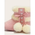 thumbnail image 6 of MarinaVida Winter Snow Baby Boots Warm Pompom Indoor Cotton Soft Rubber Sole Baby Newborn Toddler Shoes, 6 of 7