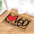 thumbnail image 4 of Valentine Decor​ Heart-shaped Pattern Doormat, Romantic Print Design, Outdoor Indoor Entryway Mat, Front Door Welcome, 4 of 4