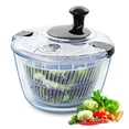 thumbnail image 4 of KFFKFF Glass Salad Spinner, 4.75Qt, Simplified One-Hand Operation, Large Veggie Drying and Washing, High-Quality Borosilicate Glass Bowl with Lid, 4 of 9