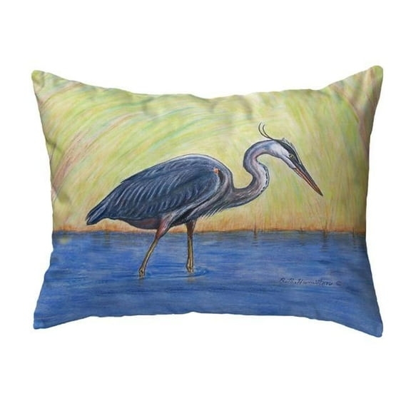 Betsy Drake KS027 11 x 14 in. Blue Heron Small No-Cord Pillow