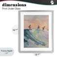 thumbnail image 4 of Stupell Industries Coastal Group of Surfers at Sunset Gray Framed Print Under Glass, 13 x 16, by The Prints Vibe, 4 of 8