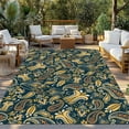 thumbnail image 3 of Fsddascl Boho Green Floral Outdoor Rug for Patio/Deck/Porch, Non-Slip Large Area Rug 4 x 6 Ft, Farmhouse Botanical Vintage Paisley Flower Indoor Outdoor Rugs Washable Area Rugs, Camping Rug Carpet, 3 of 5
