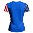 thumbnail image 6 of KDDYLITQ 250th Anniversary Independence Day Tshirt for Women Causal Usa Flag Crew Neck Tops Summer National Flag Print Vintage T-Shirts Printed Fashion Short Sleeve Tees Blue L, 6 of 6