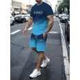 thumbnail image 3 of Ropa deportiva para hombre, traje de 2 piezas, camiseta de manga corta y pantalones cortos, informal, novedad de verano, 2024, 3 of 4
