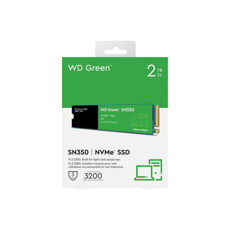 WD Green SN350 NVMe SSD WDS200T3G0C - SSD - 2 To - PCIe 3.0 x4 (NVMe)