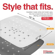 Kitchen Sink Protector Matt, (Clear), By Home Basics | Small Sink Mats For Bottom Of Kitchen Sink | PVC Runner Protector Matt | Pliable With Draining Holes