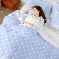 thumbnail image 4 of Manfei Modern Checkered 7-Piece Twin Bedding,Minimalist Polka Dot Bedding Comforter Set,Blue,Reversible, 4 of 7