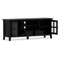 thumbnail image 5 of Simpli Home Simpli Home Acadian 60 inch Wide Solid Wood Transitional TV Stand in Black For TVs up to 65 inches, 5 of 12