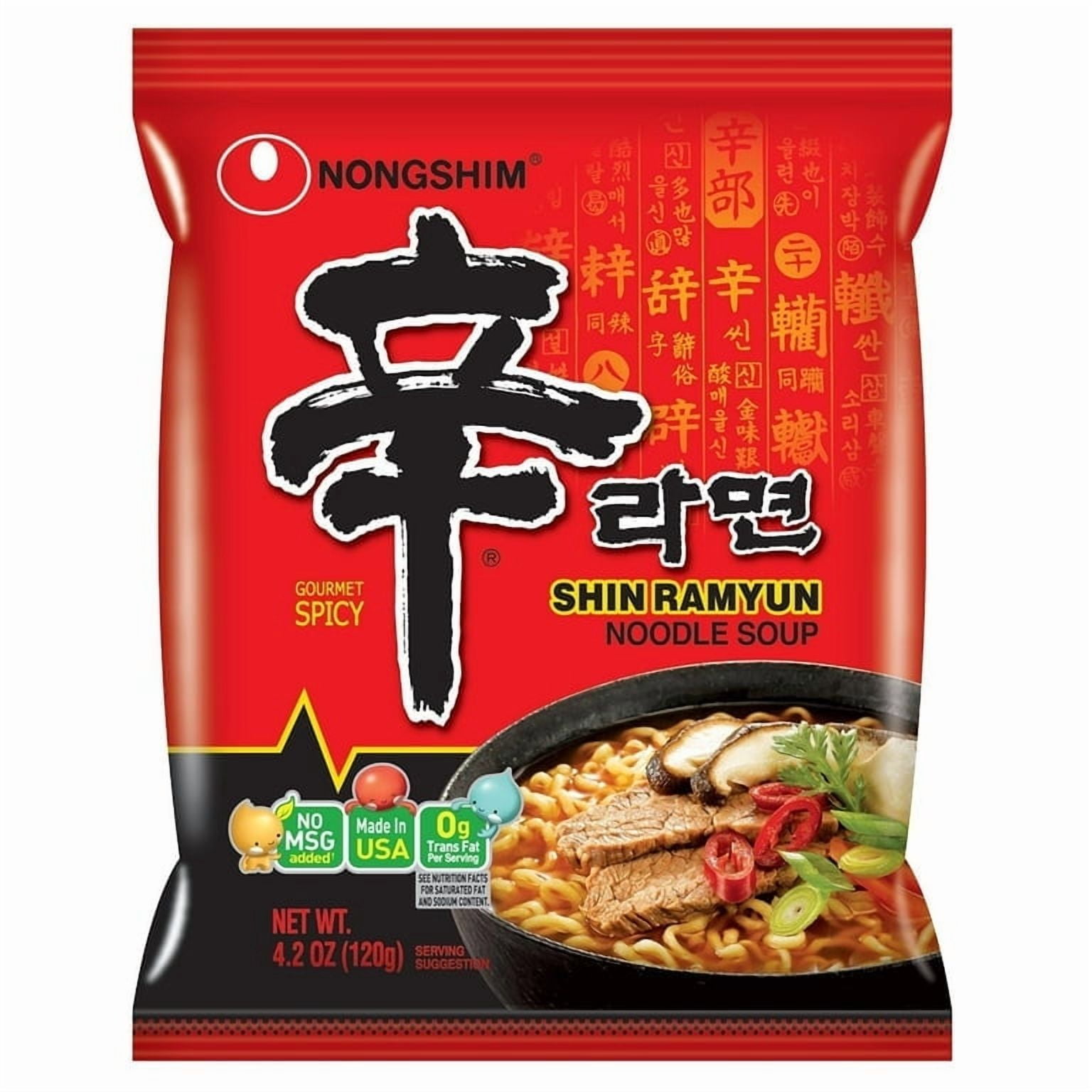 [Shin Ramyun Combo 8packs] Nongshim Shin Ramyun BLACK (4 packs)+Shin Ramyun Hot Spicy Noodle (4 packs)