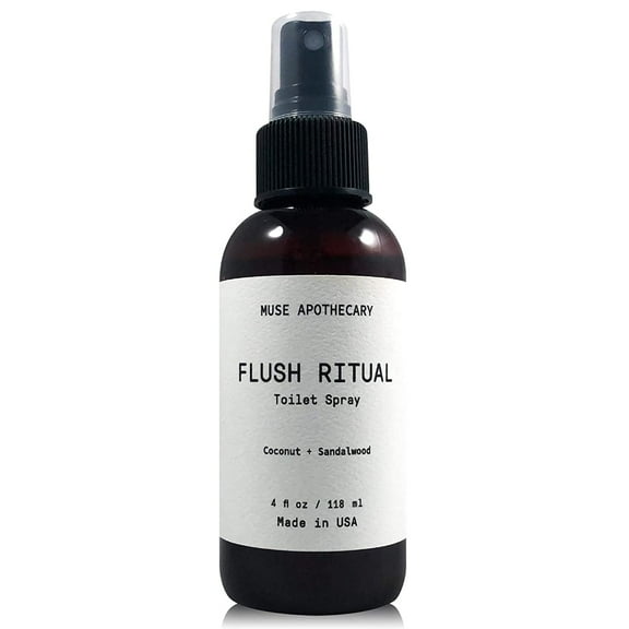 Muse Apothecary Flush Ritual Luxury Aromatherapy Toilet Bowl Spray Freshener Bathroom Deodorizer with Essential Oils 4 Oz