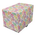 thumbnail image 1 of Paisley Dog Crate Cover, Colored Patterned Backgrounded with Old Paisley Flowers and Circles Art, Easy to Use Pet Kennel Cover for Medium Large Dogs, 35" x 23" x 27", Multicolor, by Ambesonne, 1 of 6