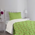 thumbnail image 5 of Ambesonne Jazz Music Quilted Bedspread Set 2 Pcs, Saxophones on Green, Twin Size, Green Yellow Brown, 5 of 6