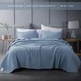 thumbnail image 5 of KASENTEX Quilt Mini Set-Stone Washed-Super Soft Bedspread-Light Weight-White Down Alternative Microfiber Fill-Machine Washable-Solid Colors, 2 King Shams, Blue, King + 2 King, 5 of 5