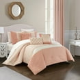 thumbnail image 4 of Malda 6 Piece Comforter Set Jacquard Geometric Diamond Pattern Color Block Design Bedding, 4 of 10