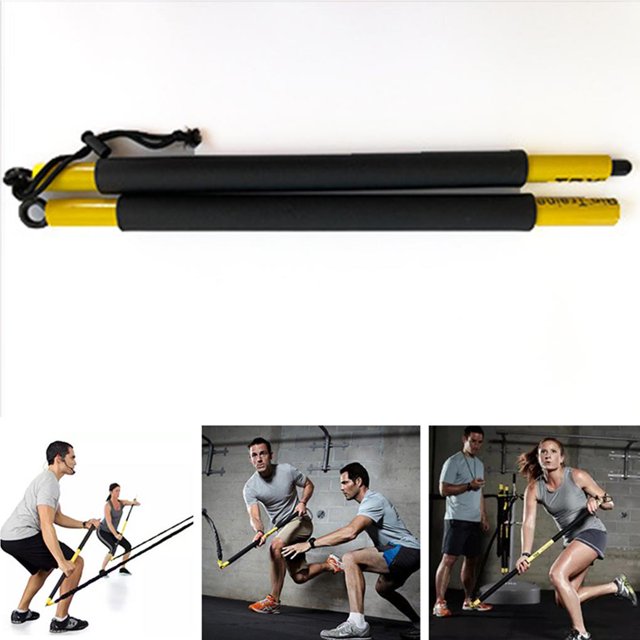 Langgg Resistance Training Rod Set Hanging Elastic Fitness Rope Suspended Fitness Rop Kit