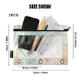 thumbnail image 3 of Ckdifva Cute Flying Cat Pencil Pouch 3 Ring Zipper Pencil Case Binder Pockets Clear Top Cosmetic Bag 2 Pack, 3 of 6