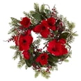 thumbnail image 2 of Nearly Natural Polyester Christmas Wreath, 24" (Assorted Colors), 2 of 2