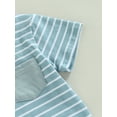 thumbnail image 6 of Arvbitana Newborn Infant Baby Boy Shorts Outfit Stripe T-Shirt Tops Jogger Beach Shorts Set Summer 2 Pcs Clothes 0-3 Years, 6 of 8