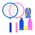 thumbnail image 1 of jinwen Badminton Set for Kids with Ball Shuttlecock Badminton Racket Set for Garden Blue and Pink, 1 of 9