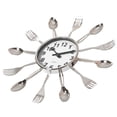 thumbnail image 3 of Decorative 3D Cutlery Utensil Spoon and Fork Wall Clock for Kitchen, Playroom or Bedroom, 3 of 8