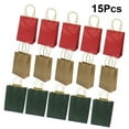 thumbnail image 3 of 15 piezas 15x8x21cm bolsa de papel Kraft cajas de Navidad regalo festivo bolsas de mano contenedores de soporte de chocolate para la tienda del hogar, 3 of 5