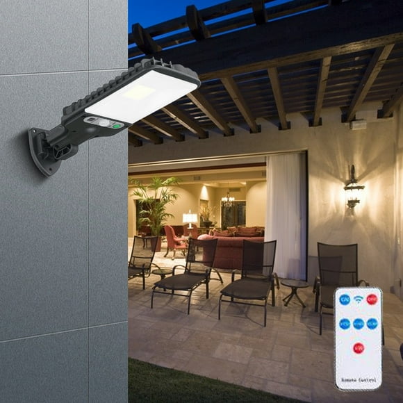 Solar Street Light, IP65, Dusk To Da-wn With Motion Sensor LED Security Flo-od Light For Parking Lot, Remote Control With 30 COB Lamp Beads