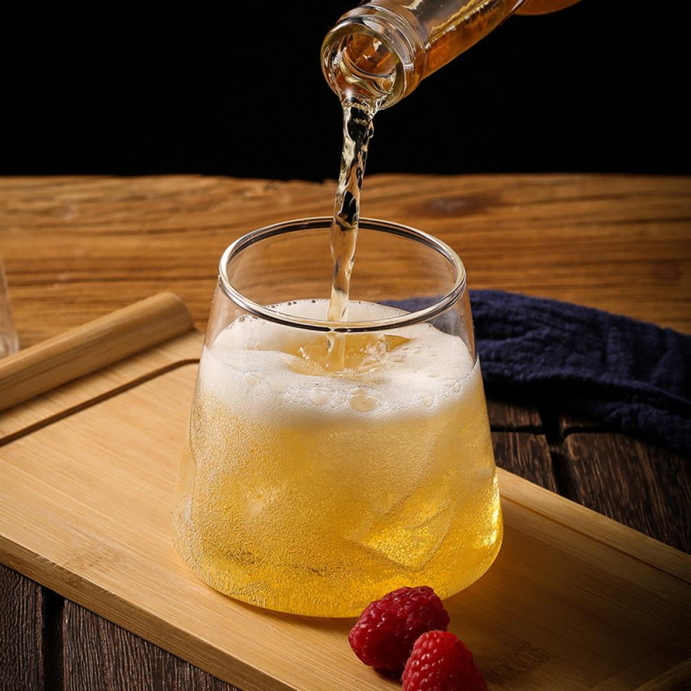 Vintage Mount Fuji Beer Glass Whiskey Cocktails Wine Juice Drinking Glasses Transparent Crystal Water Cup 300ML