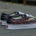 thumbnail image 3 of Vans Authentic Vans Mash Up Flames Black Men's Classic Skate Shoes Size 10, 3 of 6
