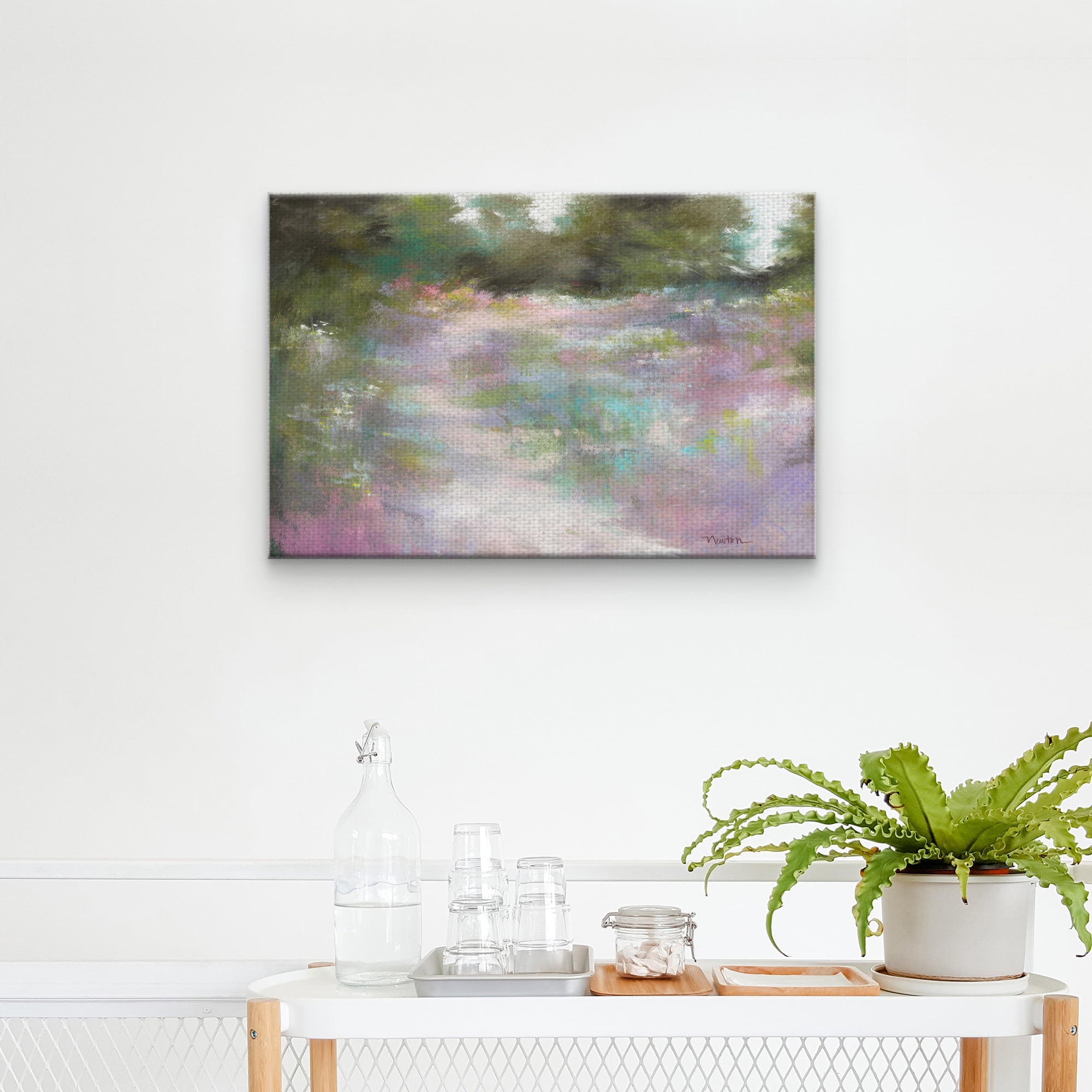 Masterpiece Art Gallery High Country Abstract Lavendar Landscape by Barbara Newton Canvas Art Print 24" x 36"