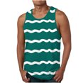 thumbnail image 2 of Yaoyar Men's Summer Sleeveless Striped Tank Tops Crewneck Solid Loose Fit Sports Workout Tank Tops, 2 of 5