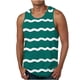 thumbnail image 1 of Tanques para Hombre para el Verano Solto Chaleco Raya Impresión Deporte Cuello Redondo Superior, 1 of 5