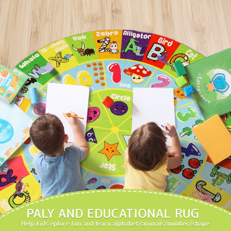 Abc Area Rug Circle Time Rug KC CUBS Boy & Girl Kids ABC Alphabet ...