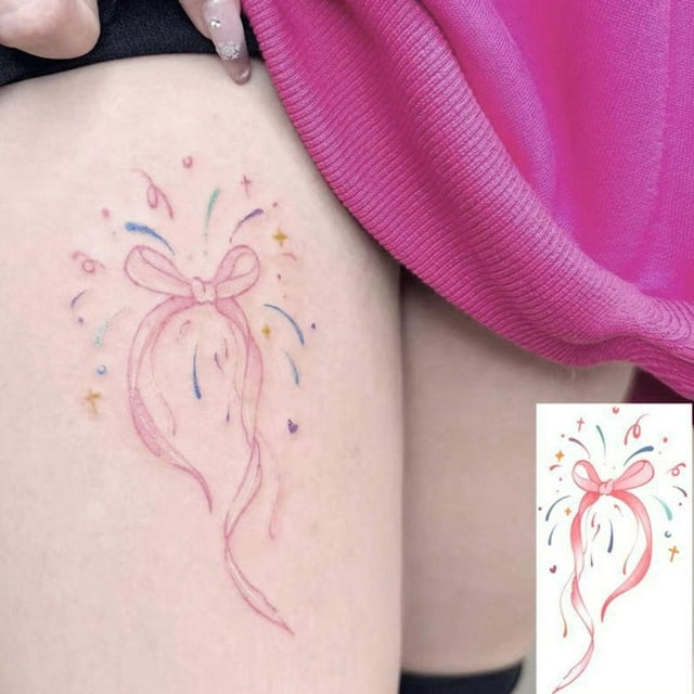 LUVCLS Hojas de tatuajes temporales de lazo, pegatinas impermeables para brazos, piernas y cuerpo, tatuajes de Halloween Z λд