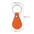 thumbnail image 2 of Uxcell Leather Key Fob Kit, 10 Pack PU Leather Key Fob Blanks and Key Rings for Laser Engraving, Orange, 2 of 6