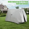 thumbnail image 6 of 10L0L Golf Cart Cover 6 Passenger for Yamaha Club Car EZGO 4+2 Person,420D Waterproof Rain Cover, Golf Cart Accessories, Silver, 6 of 7