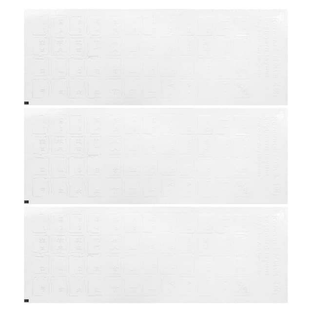 Etiquetas de teclado coreano, etiquetas de teclado para PC, fondo transparente con letras blancas, 3 piezas