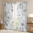 thumbnail image 2 of Homewish Spring Flower Floral Blackout Curtains Set of 2 (52x84 Each),Oil Painting Aesthetic Window Curtains,Gray Modern Artwork Curtains and Drapes For Girl Kids,Breathable Home Decor, 2 of 6
