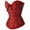 Burgundy, variant on 2024 Women's Renaissance Hourglass Corset Lace Up Boned Overbust Waist Trainer Cincher Corset Bustier Sleepwear Bodyshaper Top Halloween Costume Gothic Shapewear Blue