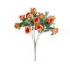 thumbnail image 5 of Yuarrent Ramo de flores rosas de seda de eucalipto artificial, flor falsa, jarrones para el hogar, decoración de habitación, naranja Naranja 2piezas, 5 of 6