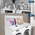 thumbnail image 3 of 2 Tier Washer Dryer Countertop with Shelf, 54x27.5 Inch Waterproof Wood Laundry Room Topper, Large Washer and Dryer Topper with Storage for Laundry Organization, White, 3 of 7