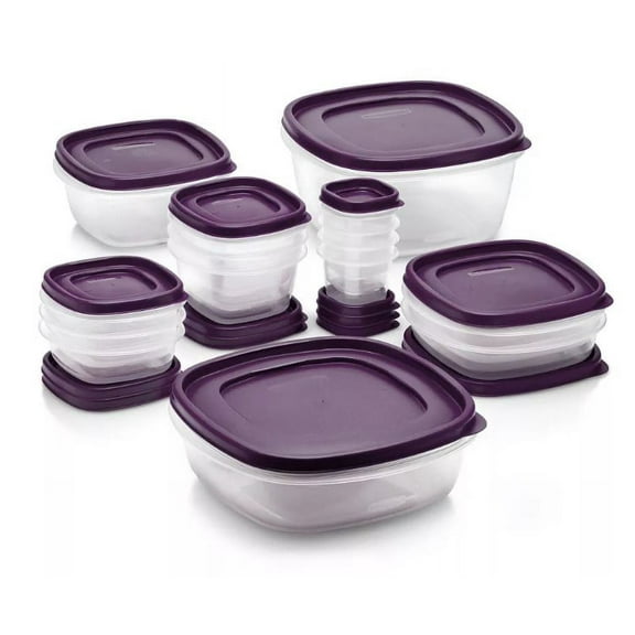 Rubbermaid 30pc Food Storage Containers Easy Find Lids Amethyst