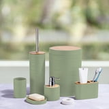 CERBIOR Decorative 6 Pcs Bamboo Bathroom Accessories Sets, Irregular ...