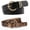 Black+Leapord Print, variant on 2 Pack Women's PU Belts for Jeans Dresses Fashion Buckle Ladies Belt