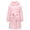 Lightpink, variant on Kids Hooded Bathrobe Soft Plush Fleece Robe with Belt and Pockets, Cozy Warm Sleepwear Lounge Robe for Girls and Boys Ages 4-15 Years
